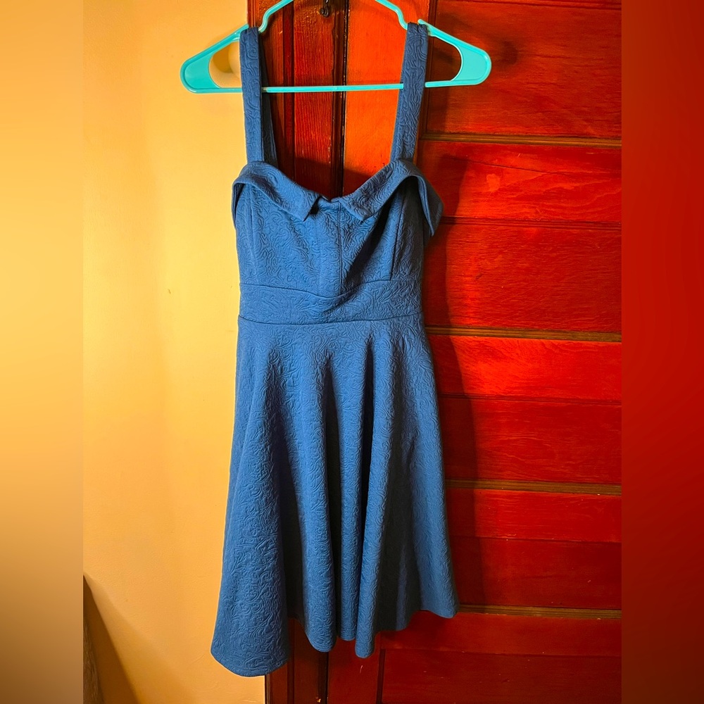 Quilted Appearance Retro Dress